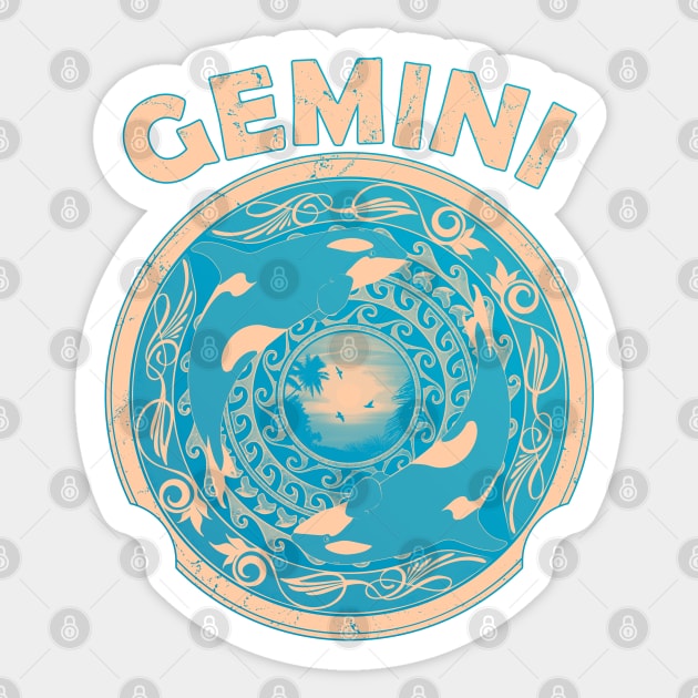 Gemini Orca Twins Sticker by NicGrayTees